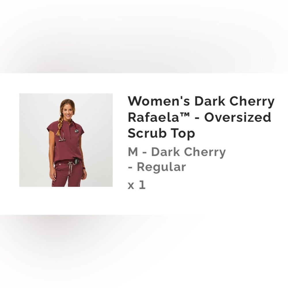 FIGS Rafaela Top (Dark Cherry)